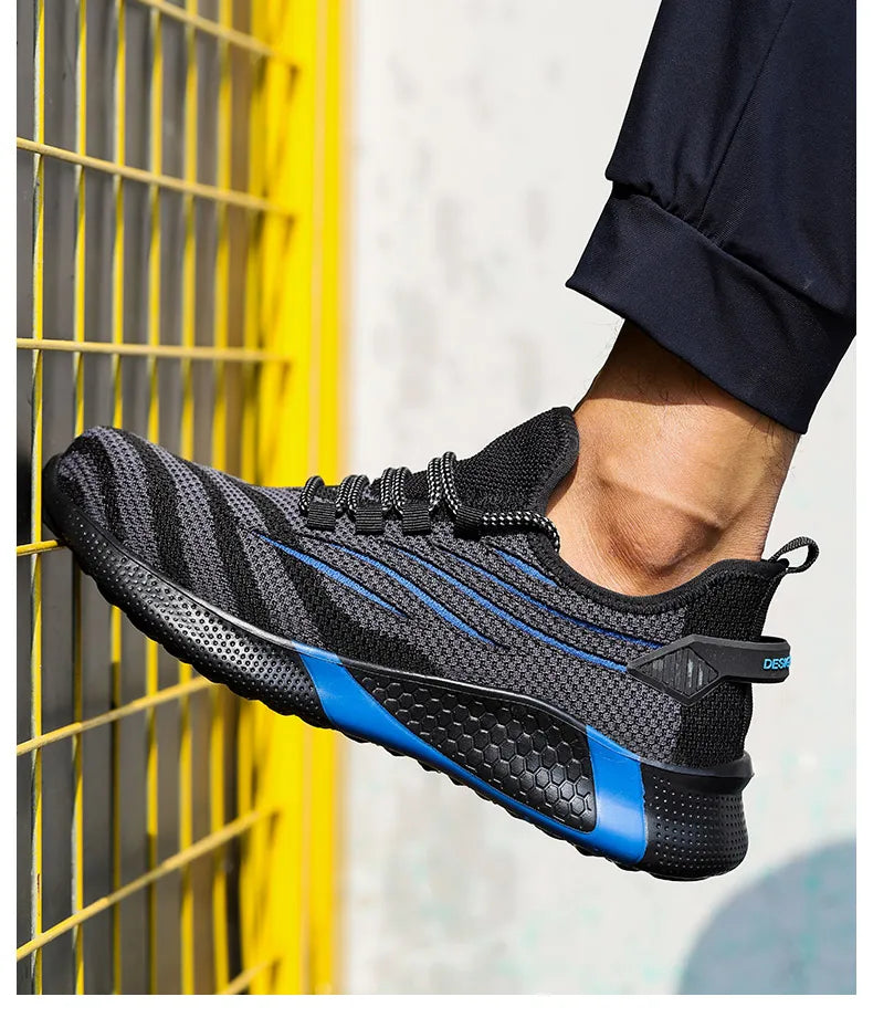 Men Work Safety Shoes Anti-puncture Working Sneakers Male Indestructible Work Shoes Men Boots Lightweight Men Shoes Safety Boots - Badiee Stylez