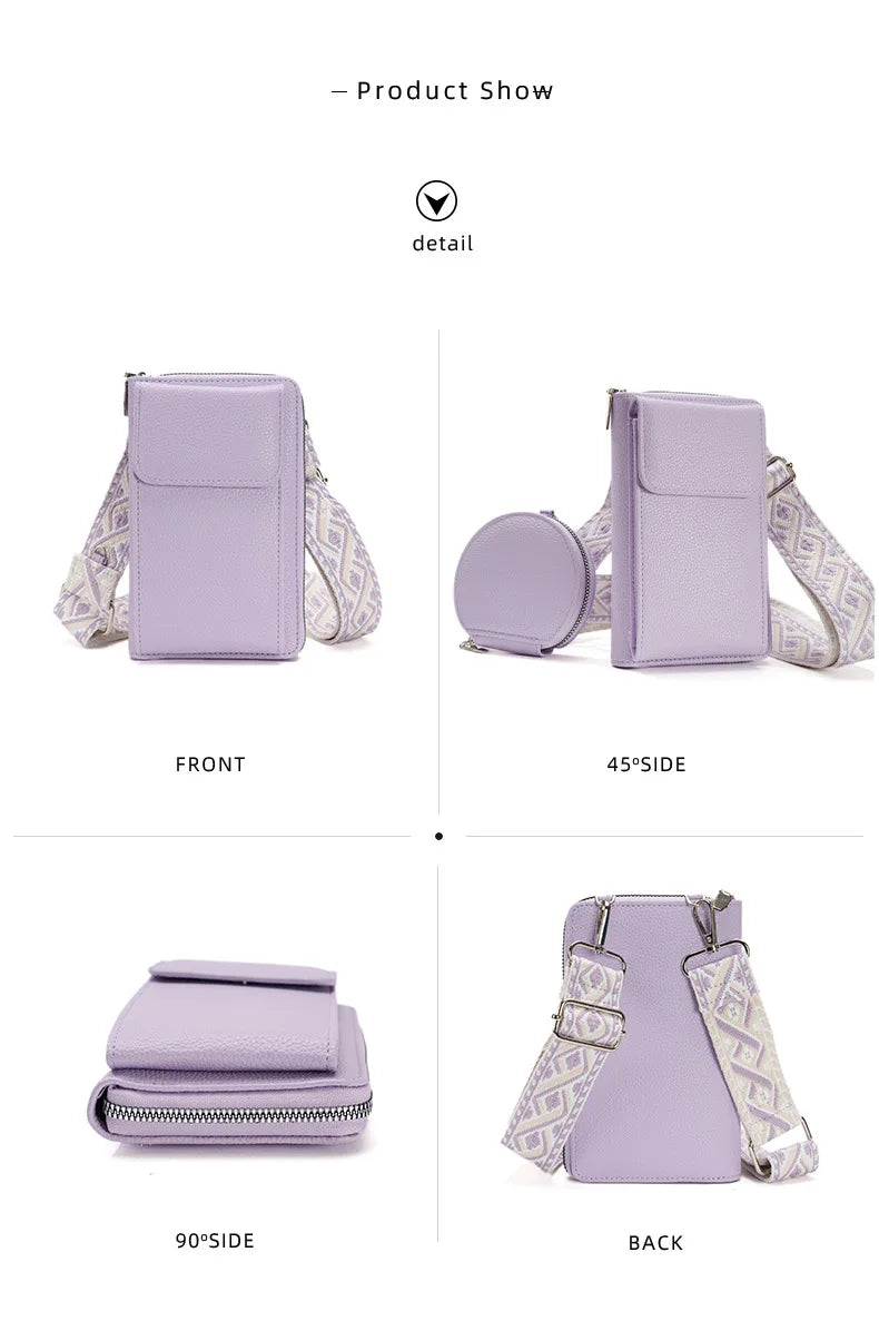 Buylor сумка для телефона PU Leather Cell Phone Bag Fashion Crossbody Bag Luxury Designer Ladies Shoulder Bag With Small Wallets