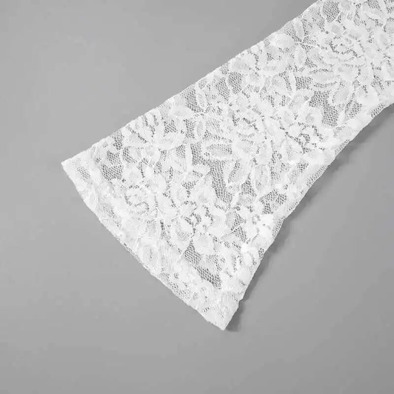 Townlike Lace Patchwork Waist Wrap A-line Dress Women Mini 2024 Autumn Winter Dress Backless Nightclub Sexy Party Dresses