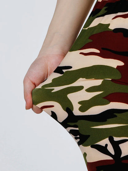 Women Fashion Camouflage Leggings Sexy Print Femme Push Up Pants Casual Camo Sport Workout Fitness Legging