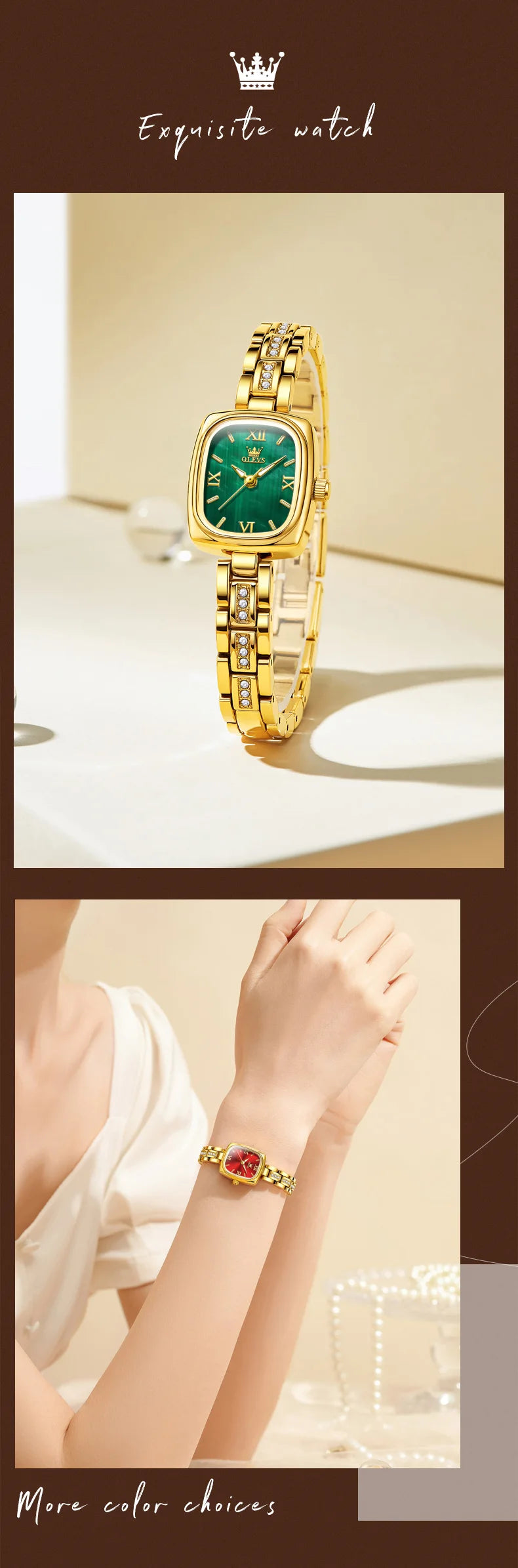 OLEVS 3695 Women Watches Tonneau Quartz Watch Waterproof Luminous Ladies Watch For Woman Luxury Fashion Original Elegant New