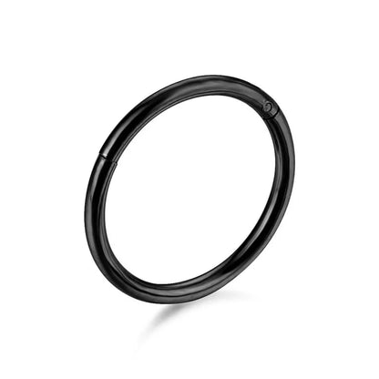 1PC Surgical Steel Tornito Nose Clicker 16G 18G Septum Piercing Clicker Ear Cartilage Pircing Earring Helix Septum Cliker Ring Black