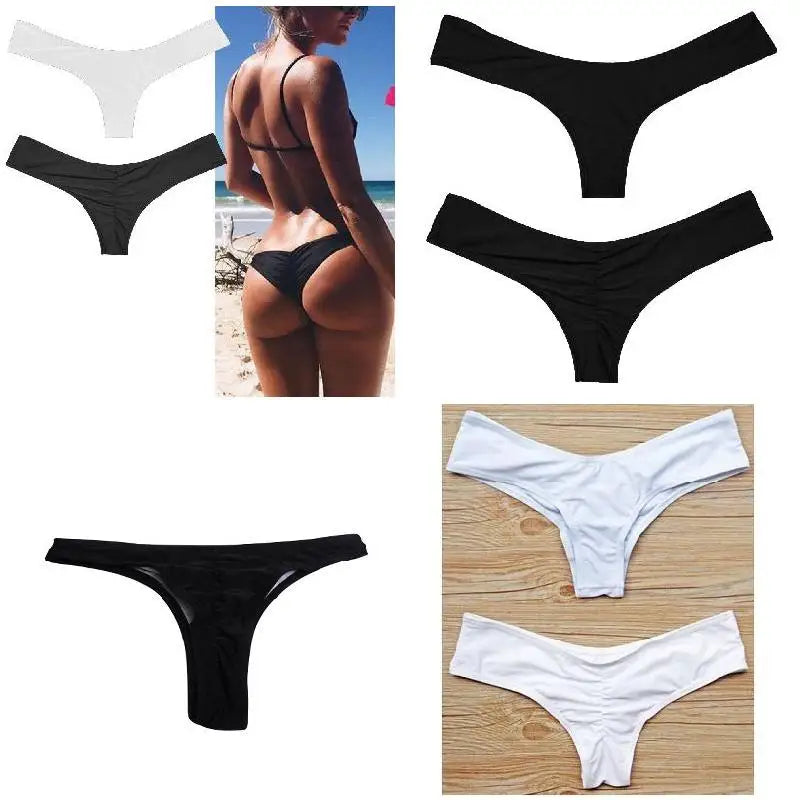 Bikinis Sexy Women Bikini Brazilian Cheeky Bottom Thong V Swimwear Swimsuit Panties Briefs 비키니 Bikini Bottom купальник ビキニ بيكين