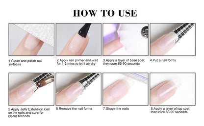 50ml Venalisa Soak off Thick Jelly Gel UV Construction Gel Builder Extend 24 Color Camouflage Milky White Nail Art Hard Nail Gel