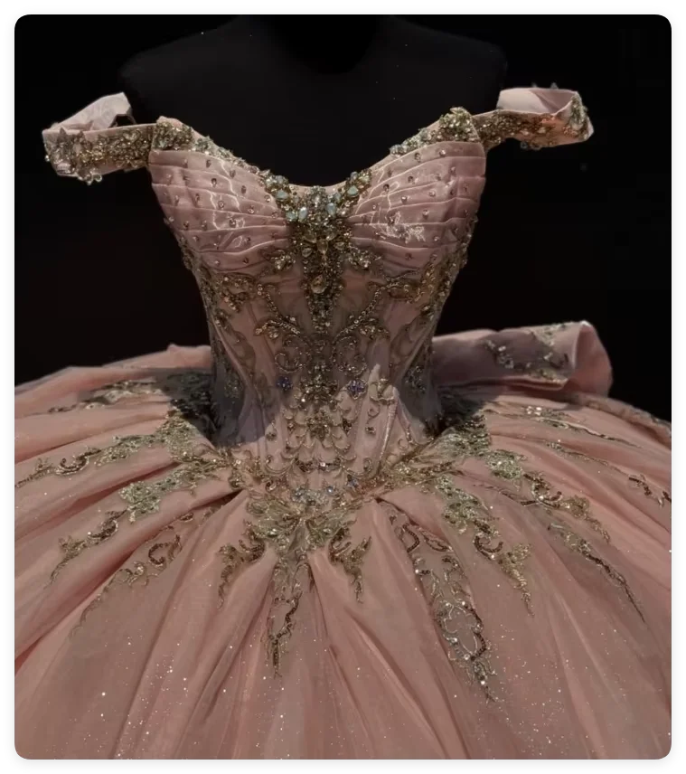 FURSTENBERG Baby Pink 15 Years Quinceneara Dress Bow Bead Cape Formal Party Dress 15 year old quinceanera dresses Customized Badiee Stylez