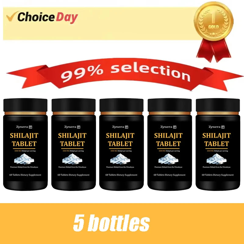Male Enhancing Supplement With Shilajit Tablets Support for Sperm Quality Natural Muscle Builder Enlargement Pills Stamina Man 5 bottles