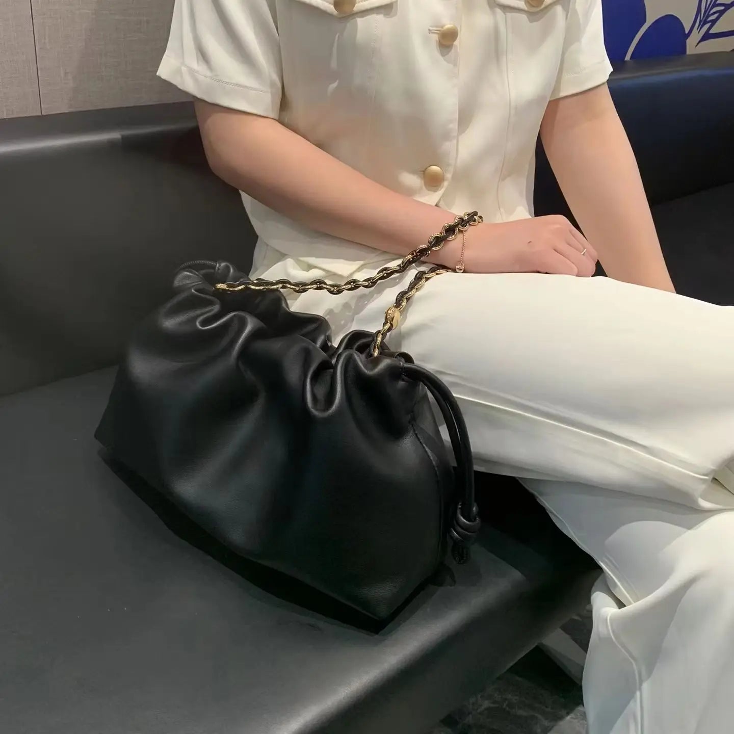 Brand Design Fashion High-grade Texture Leather Cloud Bag Luxury Ladies High Quality Cowhide Shoulder Crossbody Bags For Women