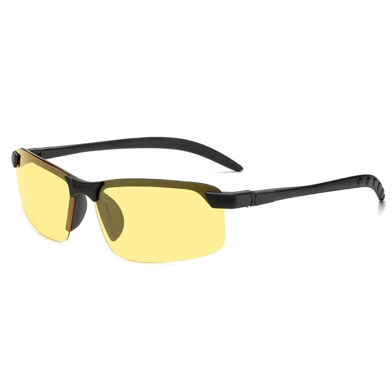 1/2PCS Night Vision Glasses Men Anti-Glare Driving Goggle Half Frame Polarized Sunglasses for Driver UV400 Day and Night Glasses Badiee Stylez