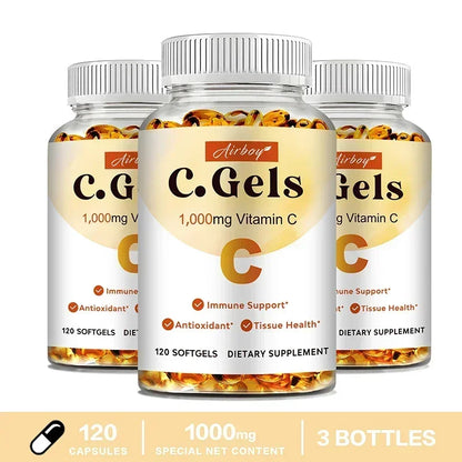 Vitamin C Softgels - Improve Immunity, Promote Nutrient Absorption, Anti-oxidation 120 Capsule-3bottles
