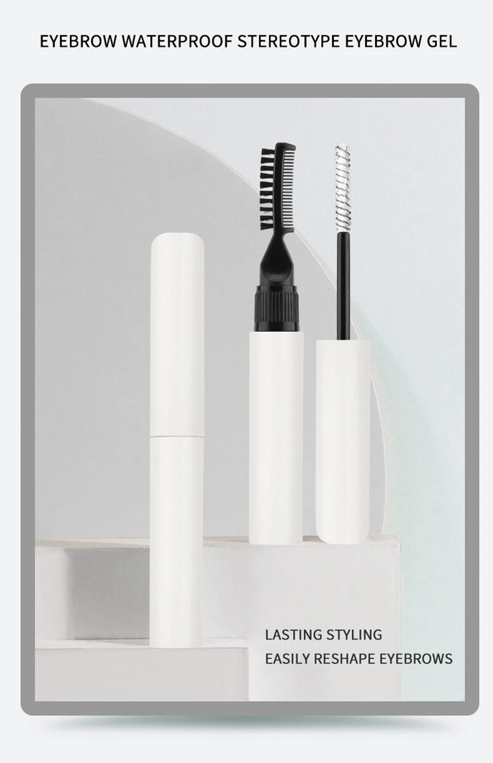 Private Label 8ml Eyebrow Gel Soap Custom Logo Waterproof Long-lasting Fast-dry White Pink Tube Bulk Makeup Cosmetic Beauty