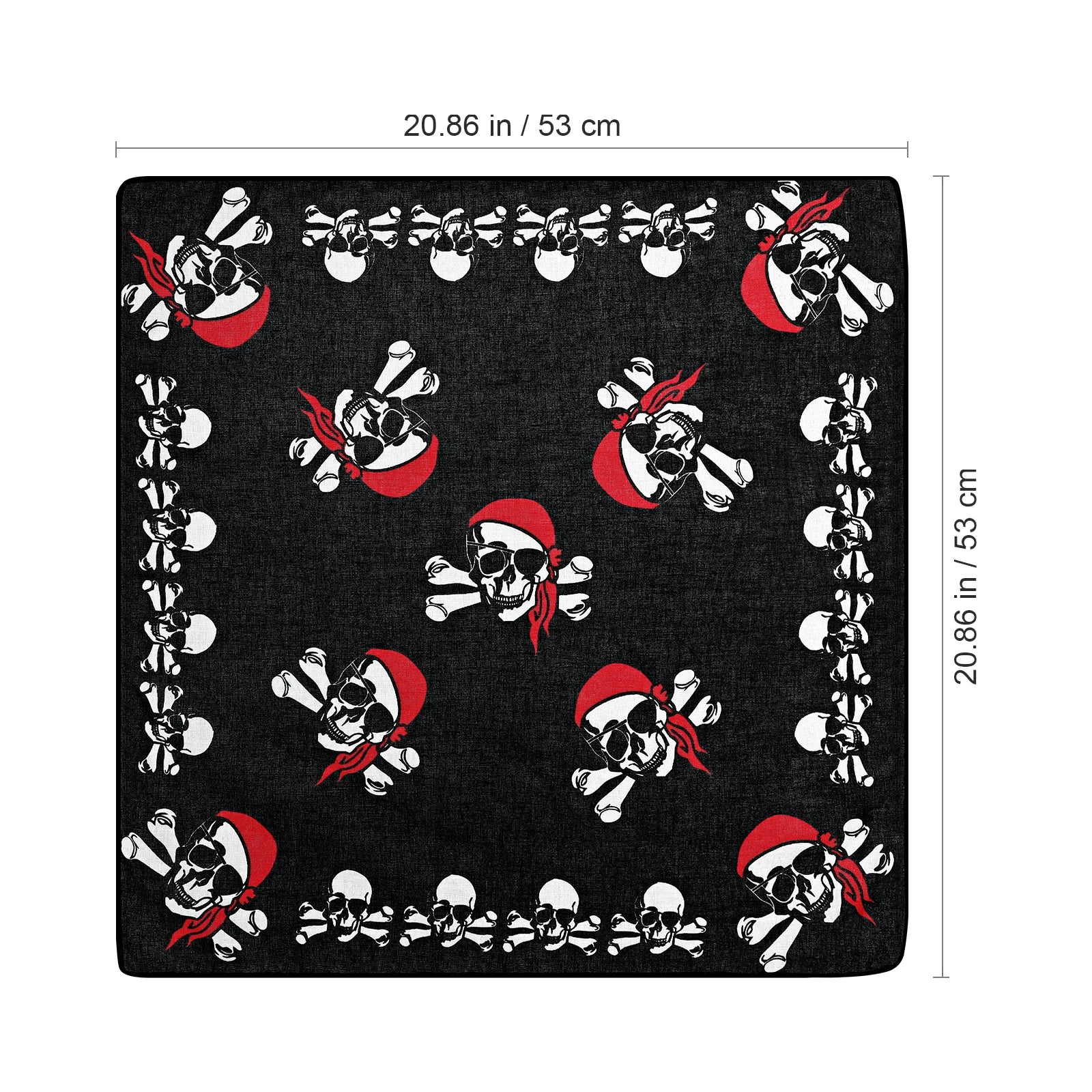 6pcs Pirate Skull Headscarf Bandana Headband Handkerchief Skeleton Cosplay Costume Props Accessories