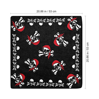 6pcs Pirate Skull Headscarf Bandana Headband Handkerchief Skeleton Cosplay Costume Props Accessories
