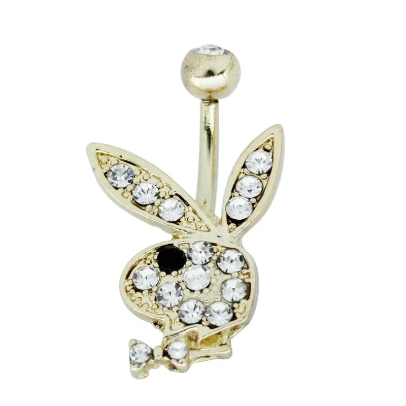 Belly Button Rings for Women Bunny Navel rings Gold color Rabbit Belly Rings Gem stone Belly Piercing Jewelry Body Jewelry 21
