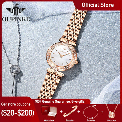 OUPINKE 3191 Luxury Elegant Womens Watches Automatic Mechanical Watch Waterproof Luminous Bracelet Set Gifts Reloj Promotion