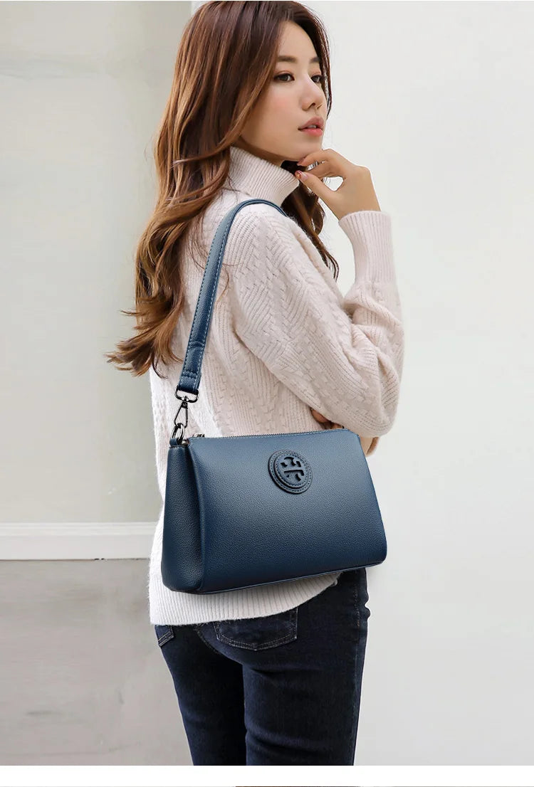 Versatile PU Crossbody Bag for Women Stylish High Quality Brand Design Zipper Solid Color Pattern Casual Daily Use Shoulder Bag - Badiee Stylez