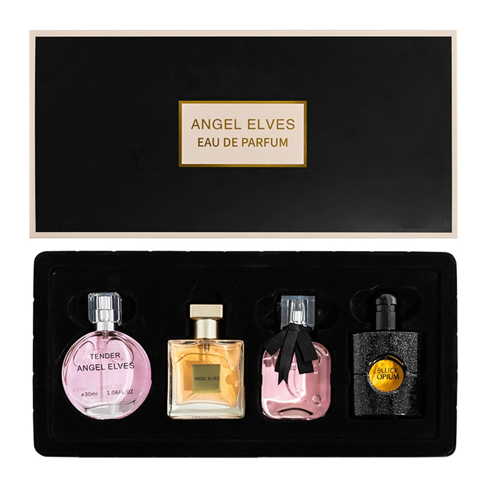 High Quality Perfume Women 120ml Perfumes Feminino Gift Box 4Pcs Set Parfum Femme Lasting Fragrance Floral Fruity Scent Spray Badiee Stylez