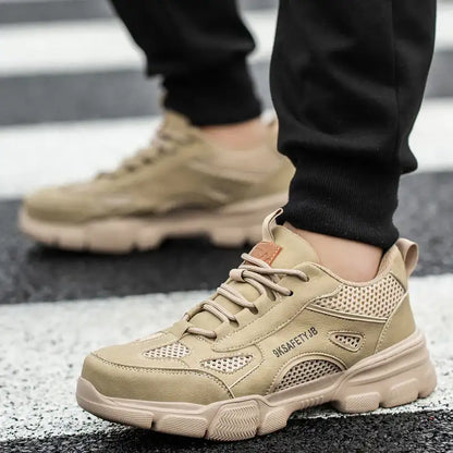Breathable Safety Shoes Men Work Sneakers Indestructible Safety Boots Women Anti-smash Shoe Steel Toe Shoes Outdoor Sport Style