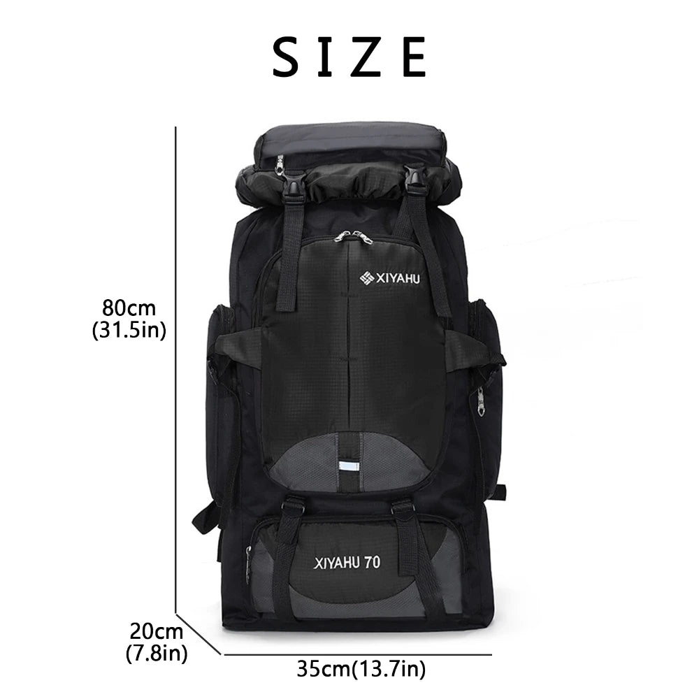 Hiking Backpack 70L Oxford Large Rucksack for Travelling Camping Hunting Bag Waterproof Lightweight Backpacks
