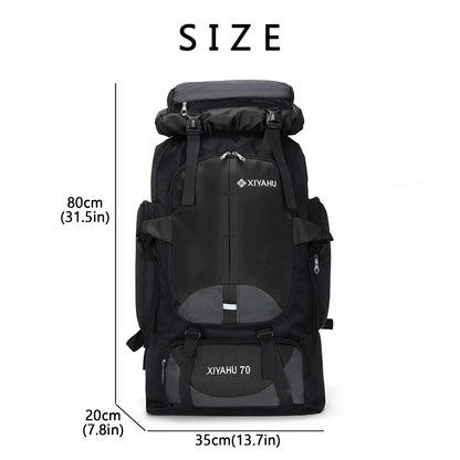 Hiking Backpack 70L Oxford Large Rucksack for Travelling Camping Hunting Bag Waterproof Lightweight Backpacks