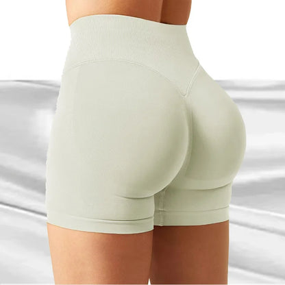 4.5'' Impact Shorts Seamless Low Ribbed Waistband Gym Shorts Scrunch Bum Yoga Shorts Booty High Stretch Running Bike Shorts