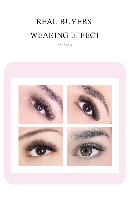 ANNAFRIS W Shape 6D Volume Eyelash Extension False Mink Soft Natural Premade Fans Lash 6D W Shaped Easy Faning Eyelashes