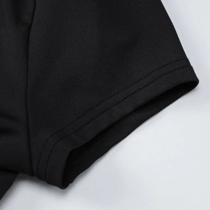 O Neck Short Sleeve Backless Ruched Crop Top Women'S Tshirt Y2K Streetwear Summer Spring Dropshipping Casual Clothing