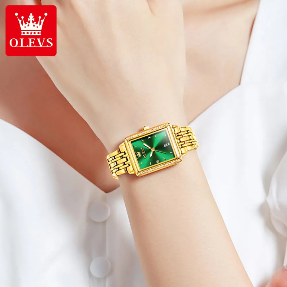 OLEVS 9995 Women's Watch Luxury Elegant Quartz Ladies Wristwatch Top Brand Waterproof Luminous Date Original Watch For Women