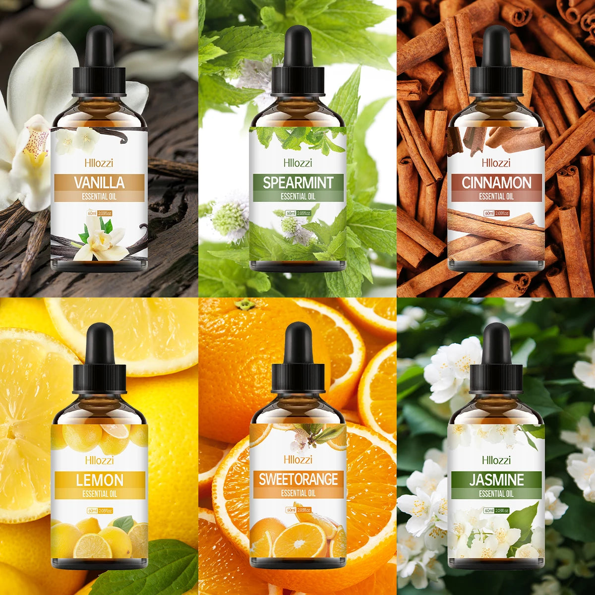 60ml Agarwood-Cedarwood-Vetiver-Pine Palm-Ocean-Sweet Tobacco-Black CastorAromatherapy Essential Oils Aromatherapy Essentia - Badiee Stylez