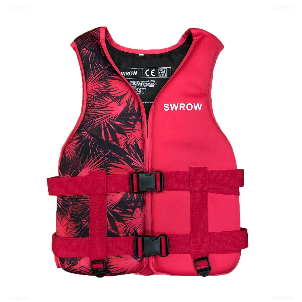 Life Jacket Neoprene Buoyancy Swimming Drifiting Boating Kayaking Vest for Adult Youth Men Women Water Sports Kayak Life Vest