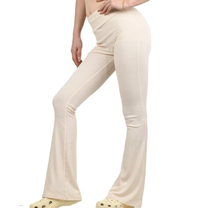 Woman Spring Summer Cinching Hip Lifting Fitness Exercise Elastic Bell Bottom Pants Women Casual Outdoor Running Yoga Pants