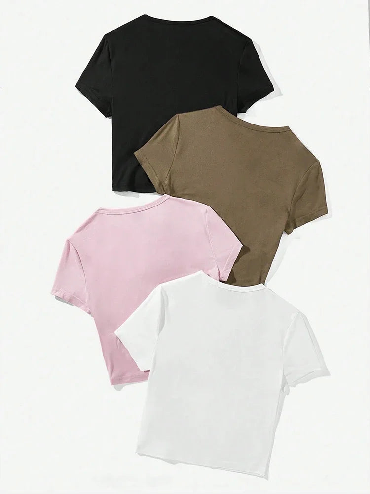 I Love My Boyfriend Letter Printing T Shirt Female Fashion Clothes Elastic Comfortable Short T-Shirtcasual Soft T-Shirts