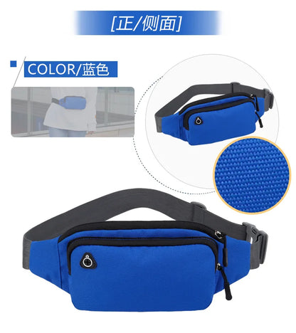 Nylon Waterproof Fanny Waist Bag Pack For Men Women Belt Pouch Male Belly Banana Ladies Bum Hip Kangaroo Sports Running Waistbag
