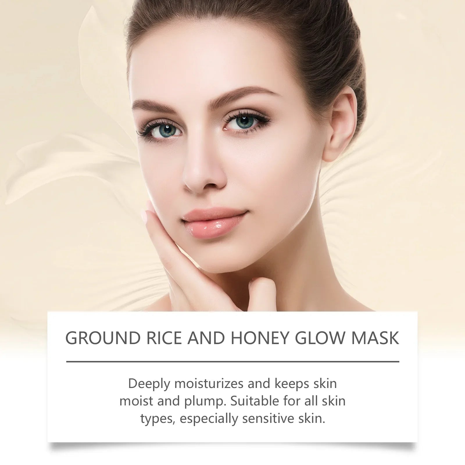 Rice & Honey Face Mask Moisturizing Fade Dark Spot Hydrating Repair Brightening Shrink Pore Hydrating Mask Glowing Skin Care