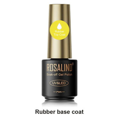ROSALIND Hot-sale Bottle Gel Nail Polish Vernis Semi Permanent Primer Top Coat Bright Classic For Nail Art Design LED/UV Lamp RARBASE