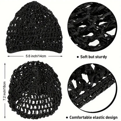 2/3PCS/LOT Hair Net Sleeping Cap Daily Use Breathable Mesh Crochet Hair Net Hair Care Cap Mesh Cap Dome Cap Turban Hat Badiee Stylez