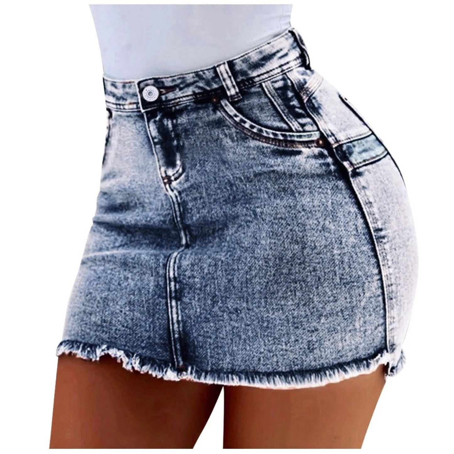 Mini Skirt Women's Wash Mini Female Short Skirts Summer Women's Sexy Denim Skirt Skirts for Women Knee Length Casual