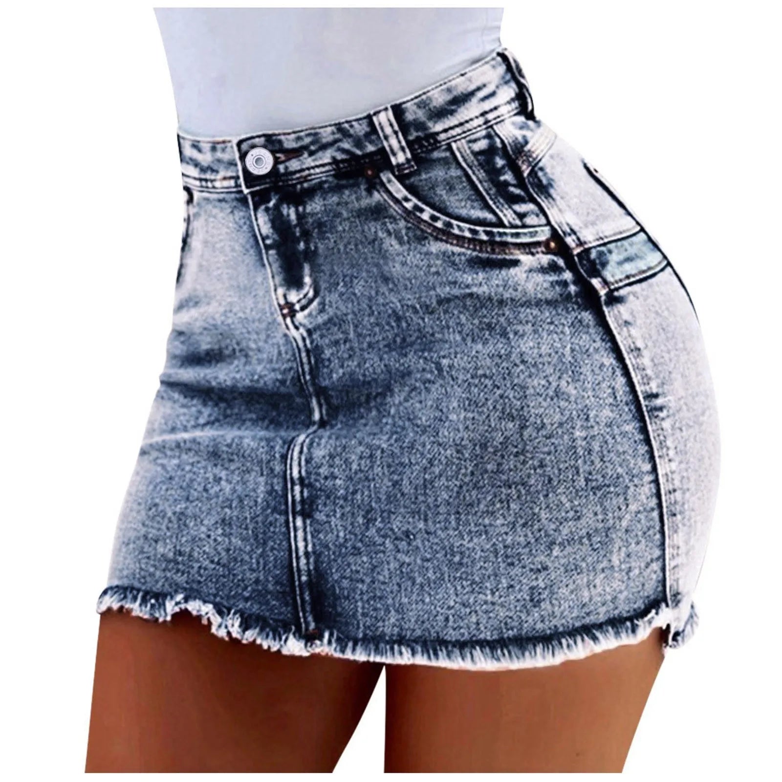 Mini Skirt Women's Wash Mini Female Short Skirts Summer Women's Sexy Denim Skirt Skirts for Women Knee Length Casual