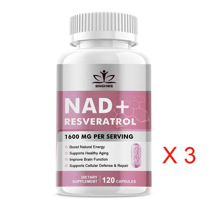 SNGHWE NAD+ Supplements - Anti-Aging Cell Booster, Supports Natural Energy - NAD+ Booster,Strengthens The Immune System 3-120 Pills