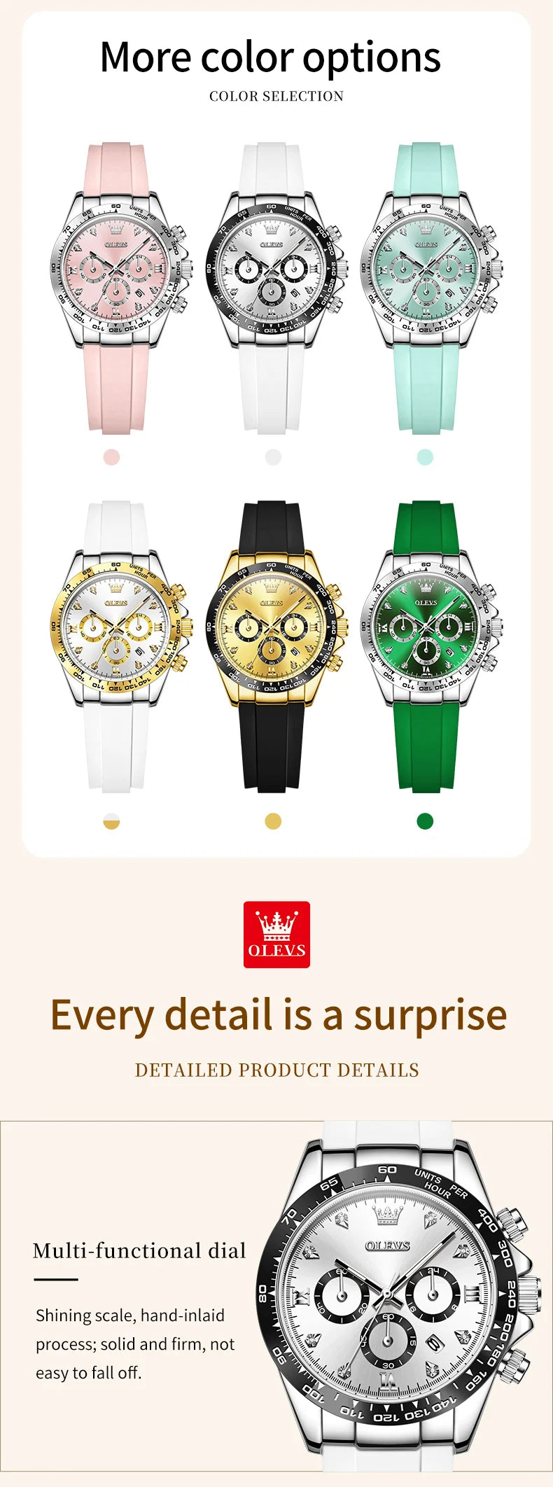 OLEVS 5618 Woman Watch Fashion Original Quartz Watch Waterproof Luminous Chronograph Date Sports Watches For Woman With Box