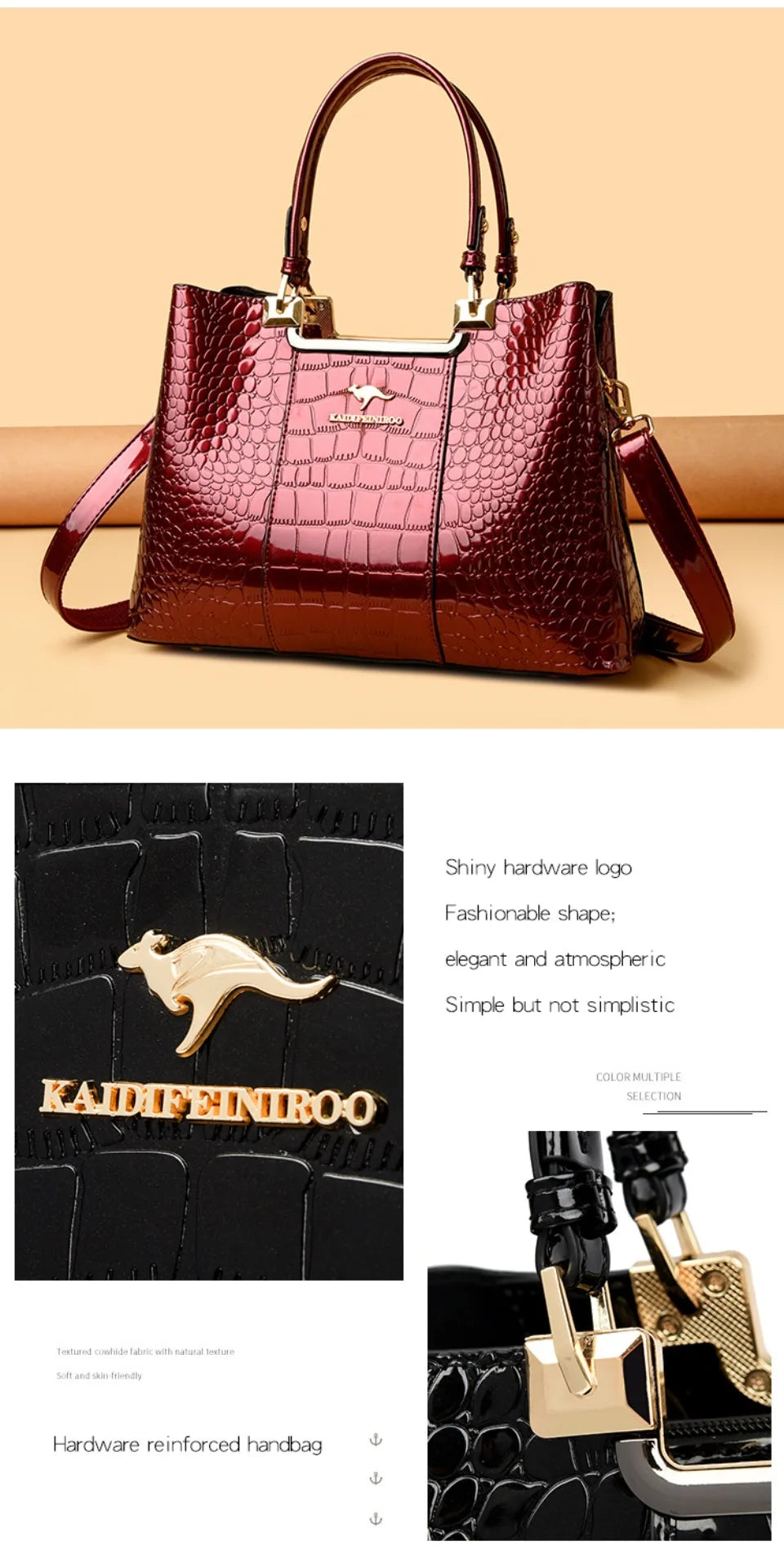 Three Layers Women Shoulder Bags Luxury Designer High Quality Patent Leather Messenger Casual Tote Bag Large Capacity Hand bags