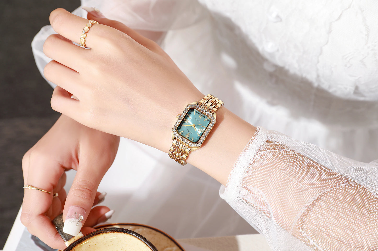 New High-end Luxury Ladies Watches Elegant Diamond Jewelry Quartz Bracelet Wristwatch Gifts for Women 2025 Fashion Dress Watch