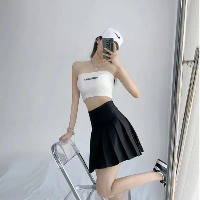 Fashion Clothes Women's College Style Short Skirt Versatile Chic Pleated Skirt High Waist Female Student Small Fresh Mini Skirt Badiee Stylez