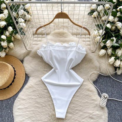 SINGREINY Summer Streetwear Sheath Open crotch Bodysuits Sleeveless Backless Short Rompers Women Solid 3D Flowers Sexy Playsuits