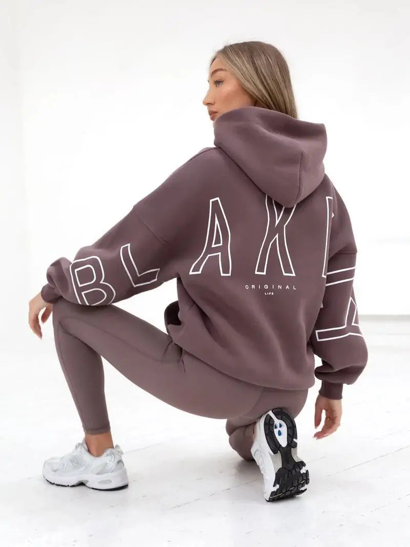 European American Fashion Printed Hooded Hip Hop Sweatshirt 2025 New Cross Border Thickened Versatile Long-sleeved Loose Clothes