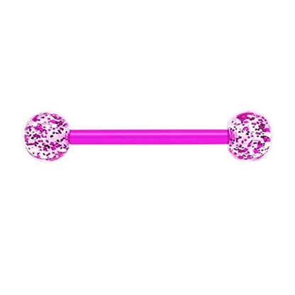 1PCS/4PCS Nipple Tongue Rings Straight Barbell 14G Stainless Steel Belly Button Rings Nipplerings Body Piercing Jewelry Purple 1PC C 1.6x16x5-8mm