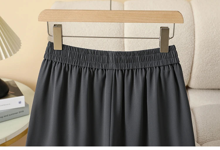 Plus Size Shorts Women High Elastic Waist Wide Leg Loose Pants With Pockets Summer 2025 New Korean Fashion Half Shorts Women