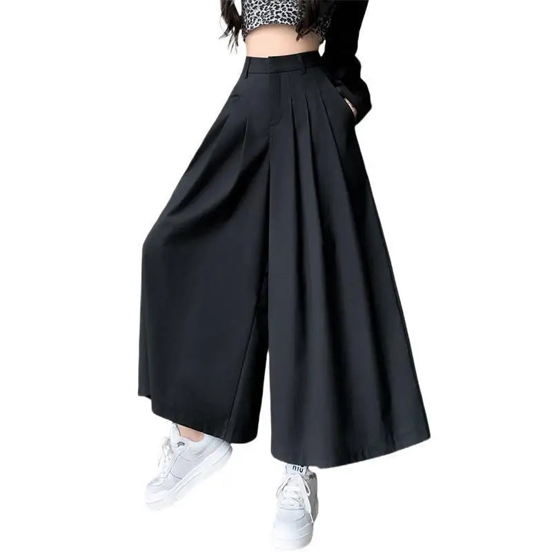 Irregular suit, pants, skirt, female 2024, short, loose, wide leg, big swing pants, high waist, slimming, pleated casual pants Badiee Stylez