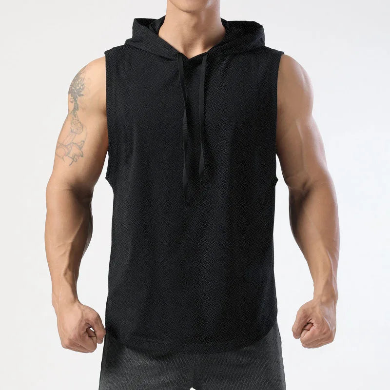 Solid Color 2023 Brand New Men's Tank Tops Vest Sleeveless Tees For Male Hooded Man Vests Tops Hip Hop Men Tank Top T shirt Picture color