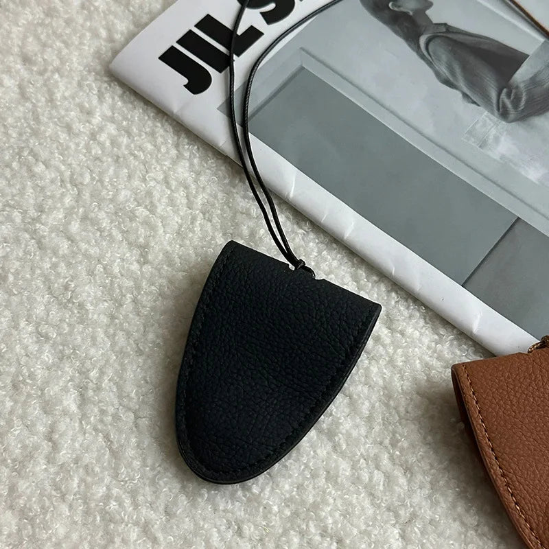 Leopard Print Leather Neck Hanging Sunglasses Clip Glasses Chain Storage Necklace Women's Hanging Rope Sweater Chain Black