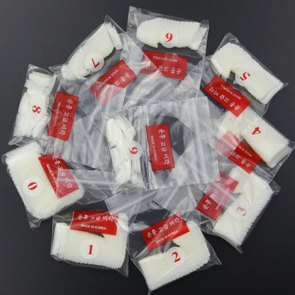 500pcs/Pack Clear/White/Nature French False Fake Tips Ultra-Flexible Half Cover Fake Nail Tips Acrylic Nail Tips 10 Sizes##td